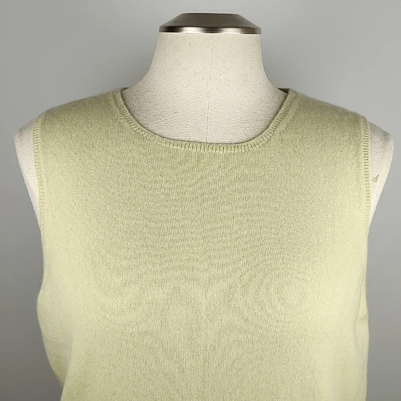 100% Cashmere Ann Taylor NWOT Sleeveless Knit Sweater Vest Top Size XL - Picture 5 of 10
